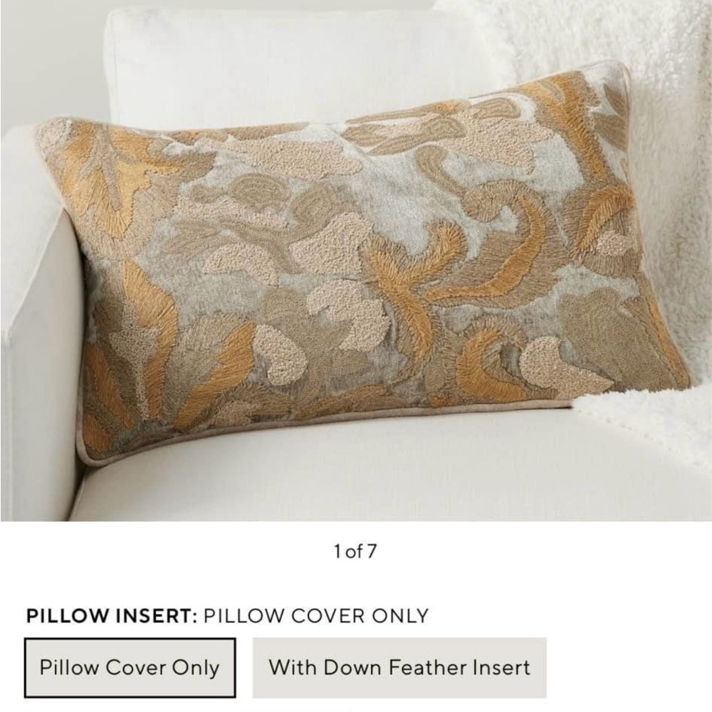 NWOT Pottery Barn Eleanora accent pillow earth tones